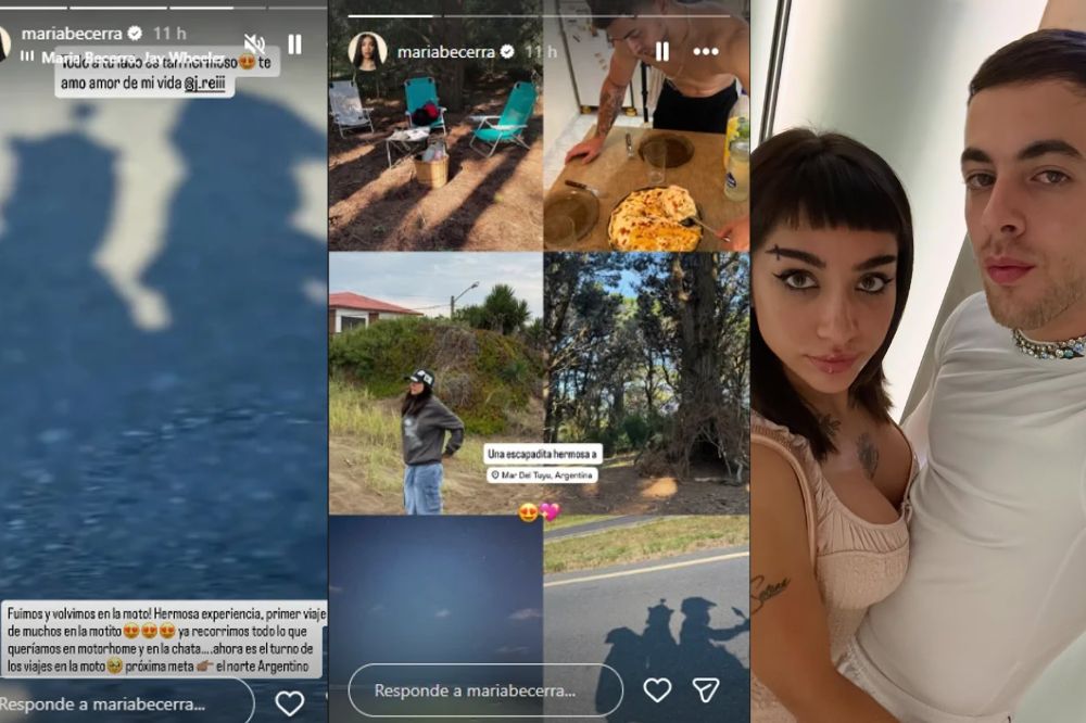 De Finlandia a Mar del Tuyú: María Becerra y J Rei, enamorados y en moto